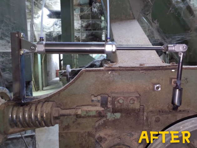 舊有手動閥改製成氣動閥